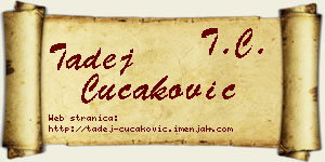 Tadej Čučaković vizit kartica